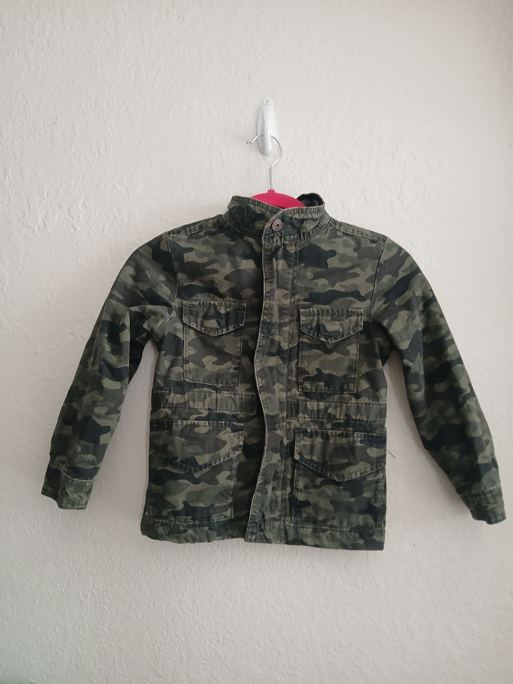 OshKosh B'Gosh Camo Full Zip Utility Military Style Jacket Boys 6